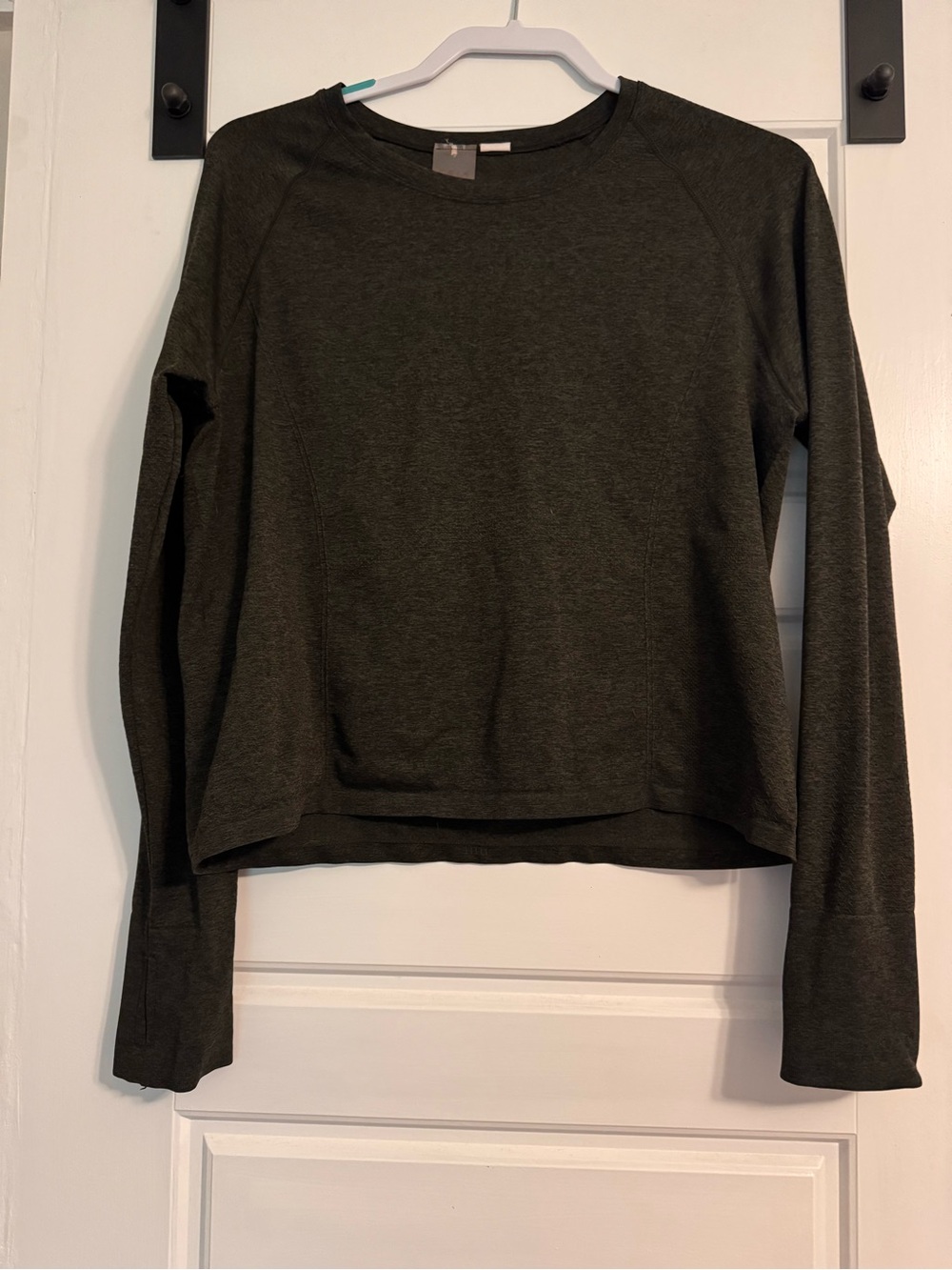 CALIA Women's Long-Sleeve Athletic Top in Dark Olive